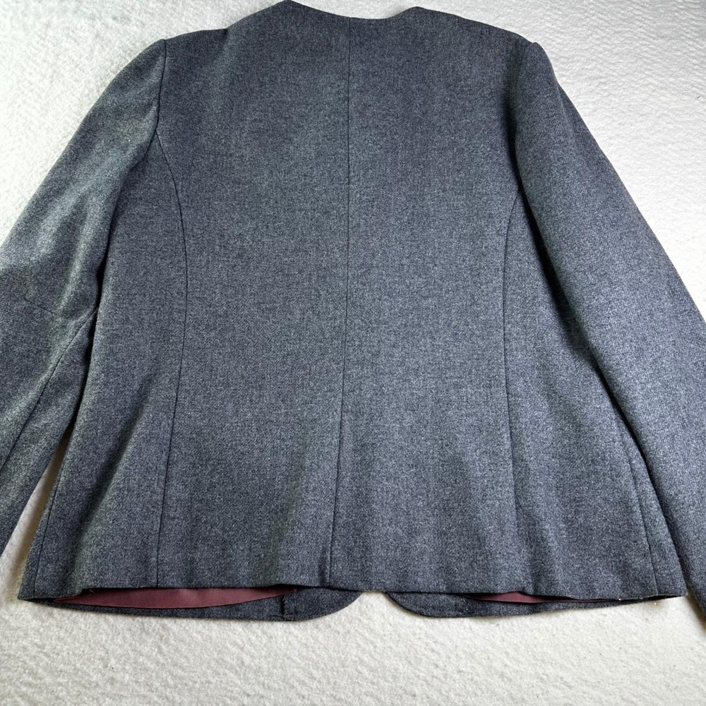 VTG RRRRuss Russ Togs INC Gray Button Front Career Wool Blazer Jacket Union - Picture 9 of 10